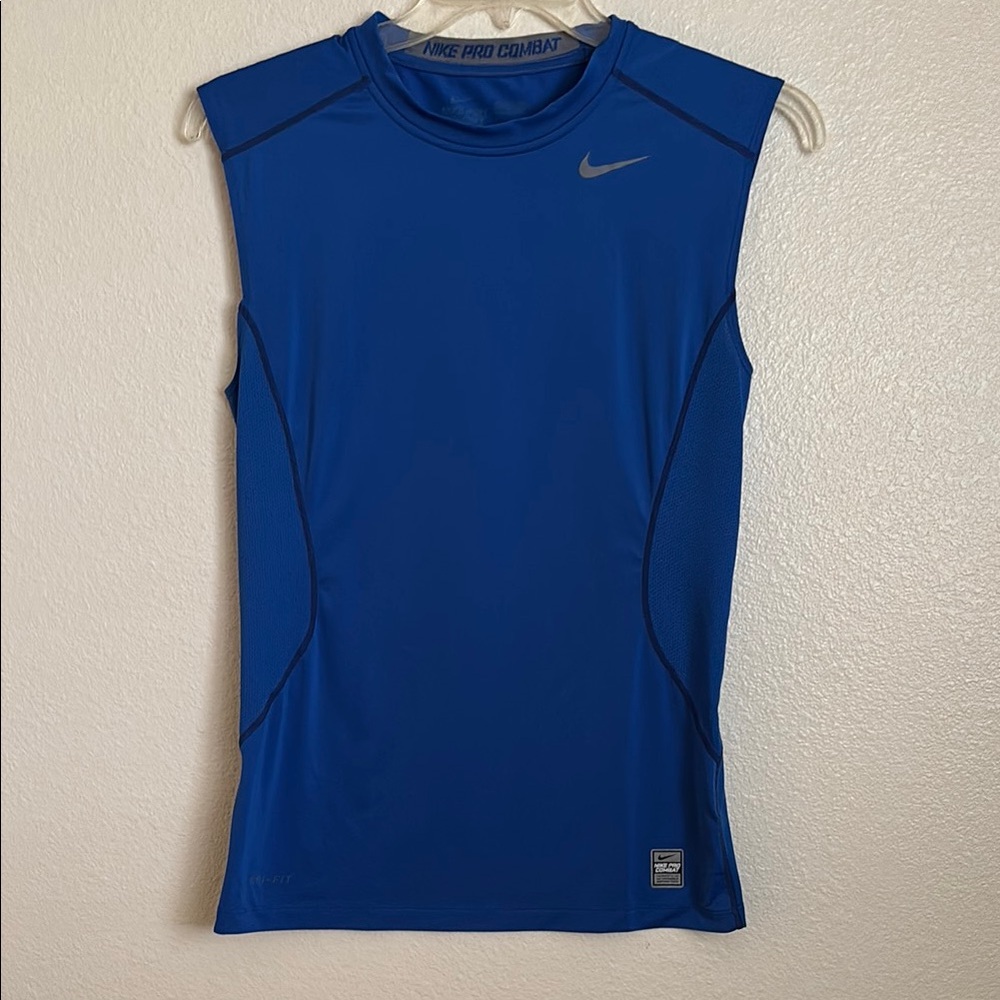 Nike Pro Combat Royal Blue Athletic Tank